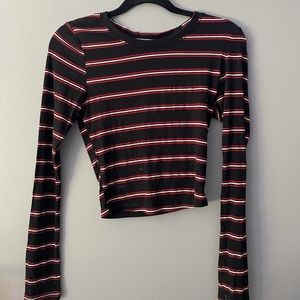 Striped long sleeve top